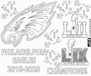 Omalovánka Philadelphia Eagles, Super Bowl 2025