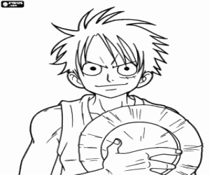 Omalovánka Pirát kapitán Monkey Ruffy