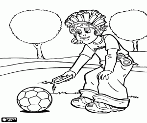 Omalovánka Pixel a sport v Lazy Town