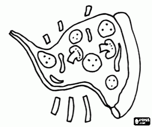 Omalovánka Pizza plátek