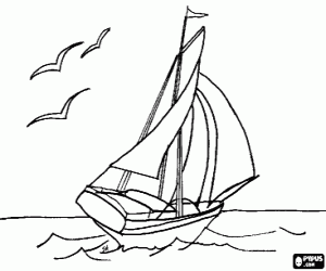 Omalovánka Plachetnice a racky