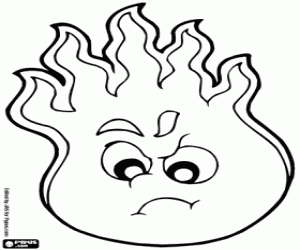 Omalovánka Plameny ohně