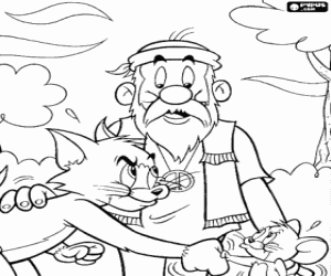 Omalovánka Pokus o mír mezi Tom a Jerry