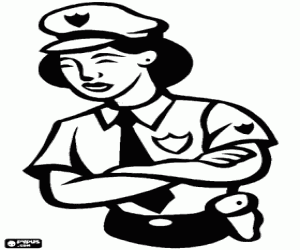 Omalovánka Policistka