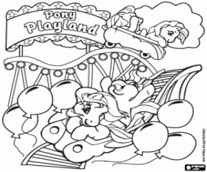 Omalovánka Pony Playland horská dráha