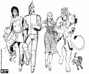 Omalovánka Postavy z čaroděje ze země Oz