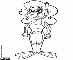 Omalovánka Potápěč