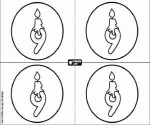 Omalovánka Pozvánka na večírek devět let