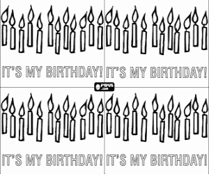 Omalovánka Pozvánka na večírek se svíčkami