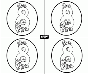 Omalovánka Pozvánky na večírek osm let