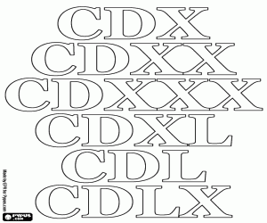 Omalovánka Pro počítání v desítkách 410 až 460