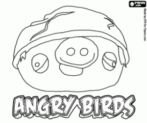 Omalovánka Prase s přilbou, Angry Birds
