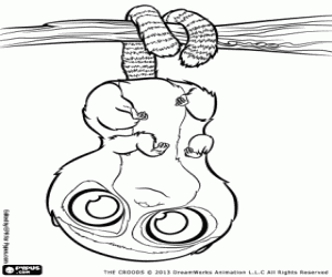 Omalovánka Prehistorické medvěd jako hrušky