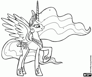 Omalovánka Princezna Celestia od Equestria