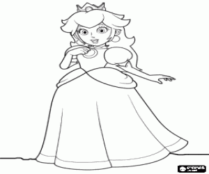 Omalovánka Princezna Peach Toadstool