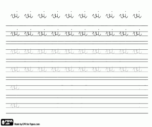 Omalovánka Procvičovat psaní VI