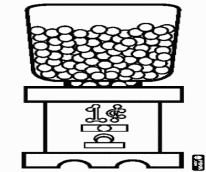 Omalovánka Prodej žvýkačky koule