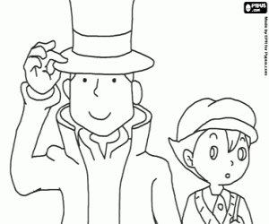 Omalovánka Profesor Layton a Luke Triton