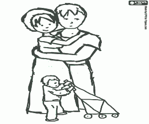 Omalovánka První kroky dítěte