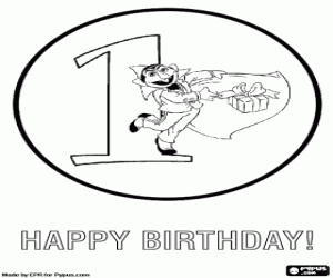 Omalovánka První narozeniny a hrabě Drákula