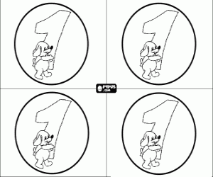 Omalovánka První oslava narozenin