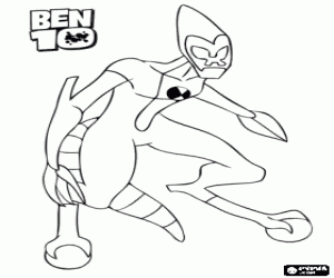 Omalovánka První transformace Ben 10