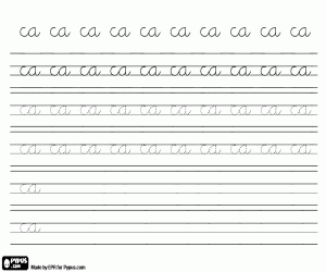 Omalovánka Psaní souhlásek C