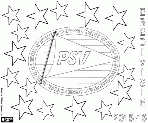 Omalovánka PSV Eindhoven, mistr 2015-2016
