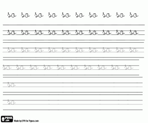 Omalovánka Psát SO, malá písmena