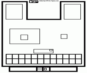 Omalovánka Psí tvář, geometrická maska