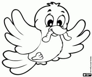 Omalovánka Pták s červ