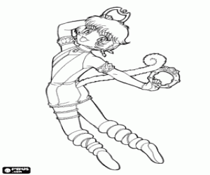 Omalovánka Pudding, Mew Mew s opičí ocas