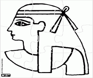 Omalovánka Puzzle egyptské tváře