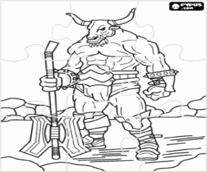 Omalovánka Puzzle Minotaur