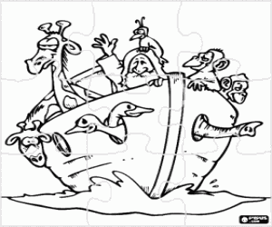 Omalovánka Puzzle Noemova archa