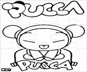 Omalovánka Puzzle Pucca, jihokorejský dívka