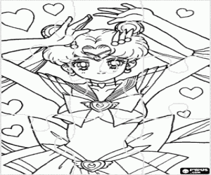 Omalovánka Puzzle Sailor Moon