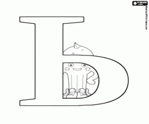 Omalovánka Pypus za ruské písmeno Ь