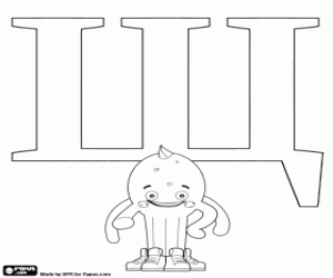 Omalovánka Pypus v ruské písmeno Щ