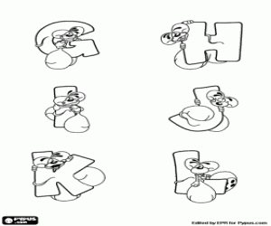 Omalovánka Písmena G z R a malá myš