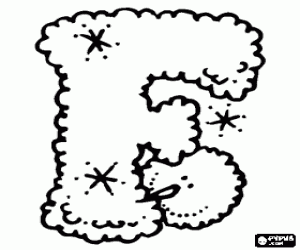 Omalovánka Písmeno F a sněhulák