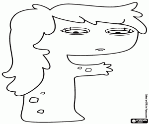 Omalovánka Písmeno F, monstrum v profilu