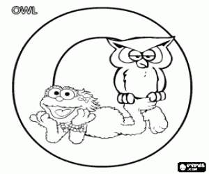 Omalovánka Písmeno O se Zoe a sova