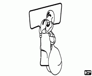 Omalovánka Písmeno s T nezbedný myš