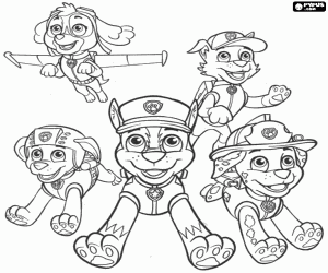 Omalovánka Pět psů Paw Patrol