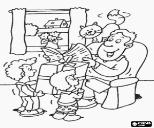 Omalovánka Překvapení pro tátu