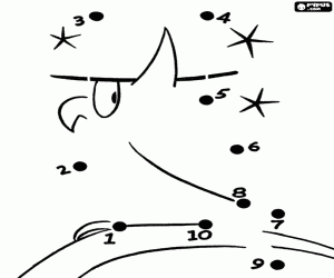 Omalovánka Připojit tečky, sova s kloboukem