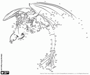 Omalovánka Připojit tečky Škytnutí a Bezzubka