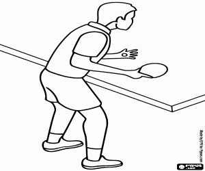 Omalovánka Připraven pro podání v ping pong