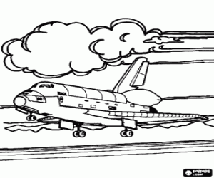 Omalovánka Přistání raketoplánu